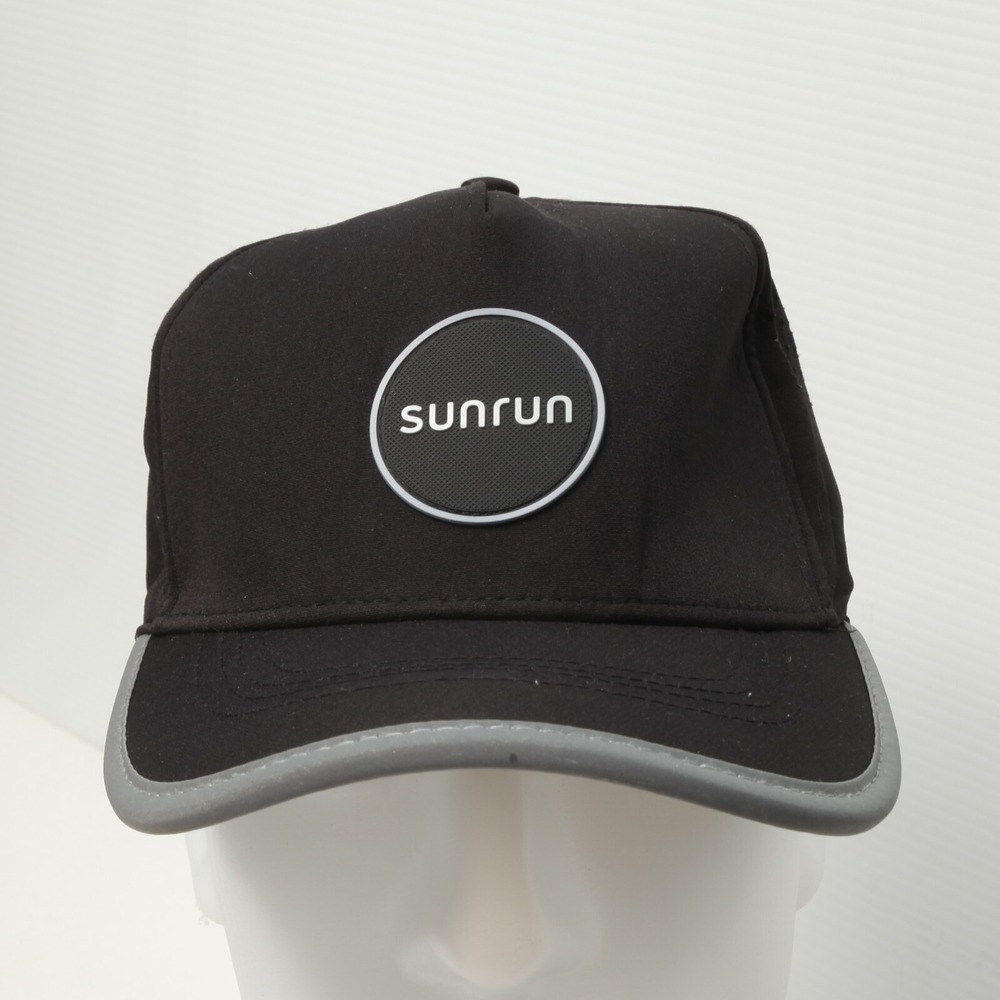 Sunrun Performance Baseball Cap Men OSFM Black Reflective Laser Cut Snapback Hat - Picture 1 of 7